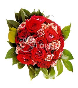 bouquet of carnations and roses
